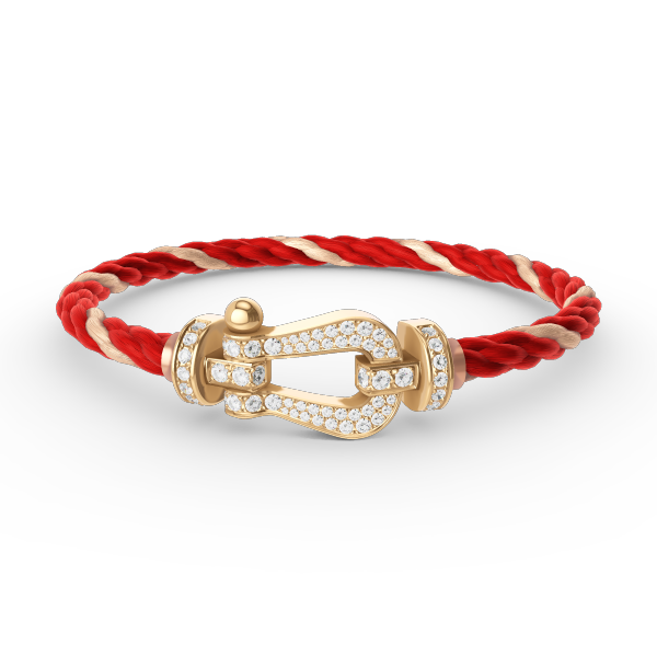 [Moco]FORCE LARGE HORSESHOE FULL DIAMOND BRACELET GOLD