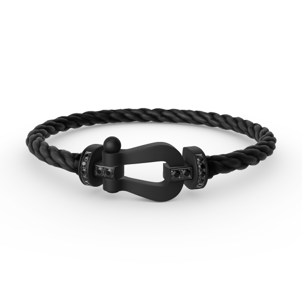 [Moco]FORCE LARGE SERIES HORSESHOE BLACK SAMURAI BRACELET