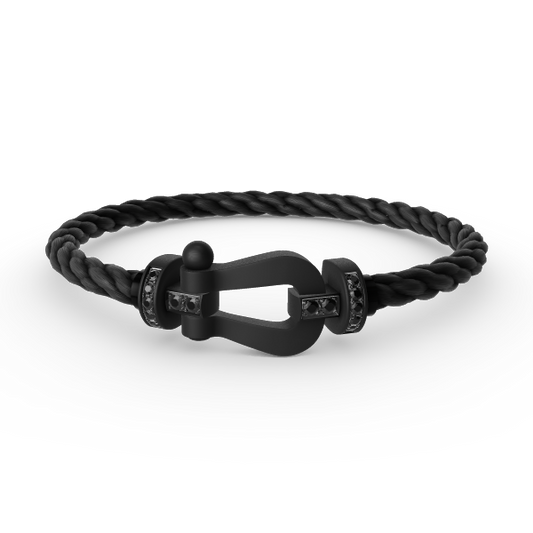 [Moco]FORCE LARGE SERIES HORSESHOE BLACK SAMURAI BRACELET