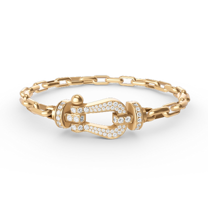 [Moco]FORCE LARGE HORSESHOE CLASP  METAL BRACELET