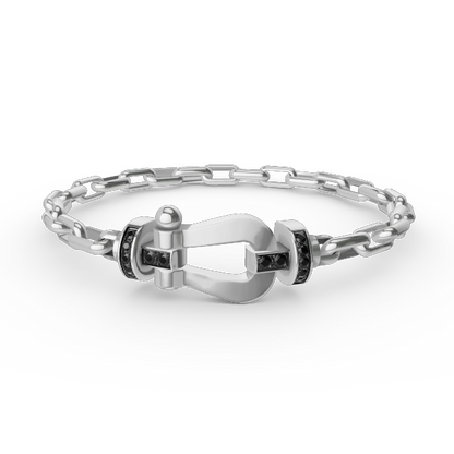 [Moco]FORCE LARGE HORSESHOE CLASP  METAL BRACELET