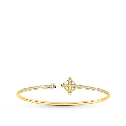 [Moco]IDYLLE GOLD OPEN BRACELET DIAMOND PAVED