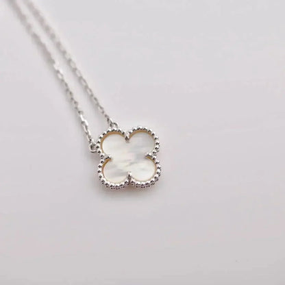 [Moco]CLOVER  15MM WHITE MOTHER-OF-PEARL SILVER