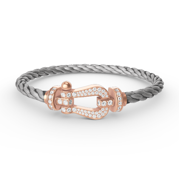 [Moco]FORCE GROSSES HUFEISENARMBAND MIT VOLLEN DIAMANTEN IN ROSÉGOLD