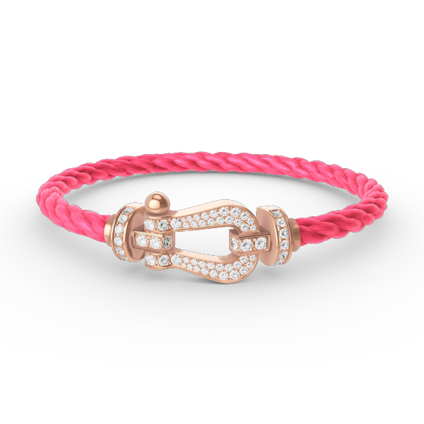 [Moco]FORCE GROSSES HUFEISENARMBAND MIT VOLLEN DIAMANTEN IN ROSÉGOLD