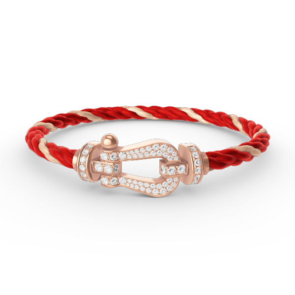 [Moco]FORCE GROSSES HUFEISENARMBAND MIT VOLLEN DIAMANTEN IN ROSÉGOLD