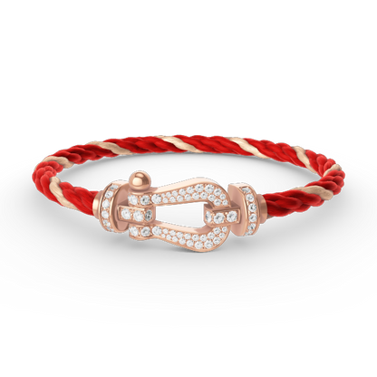 [Moco]FORCE GROSSES HUFEISENARMBAND MIT VOLLEN DIAMANTEN IN ROSÉGOLD