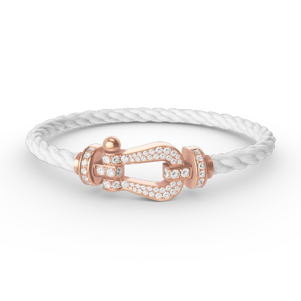 [Moco]FORCE GROSSES HUFEISENARMBAND MIT VOLLEN DIAMANTEN IN ROSÉGOLD