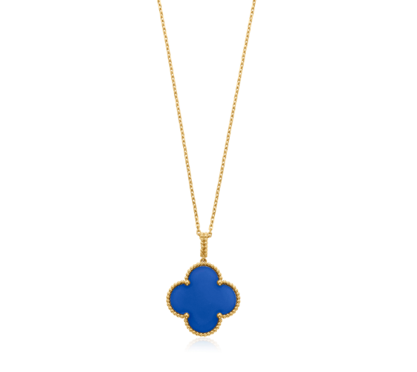 [Moco]CLOVER 25MM NECKLACE TURQUOISE ROSE GOLD