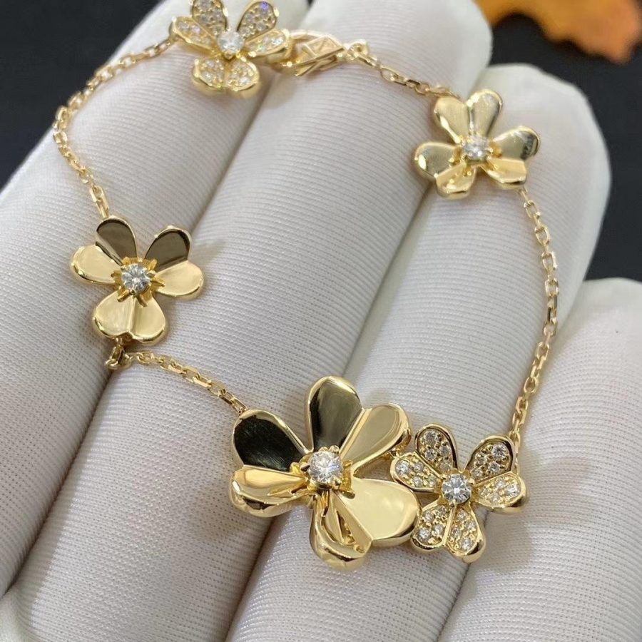 [Moco]FRIVOLE GOLD 5 BLUMEN ARMBAND