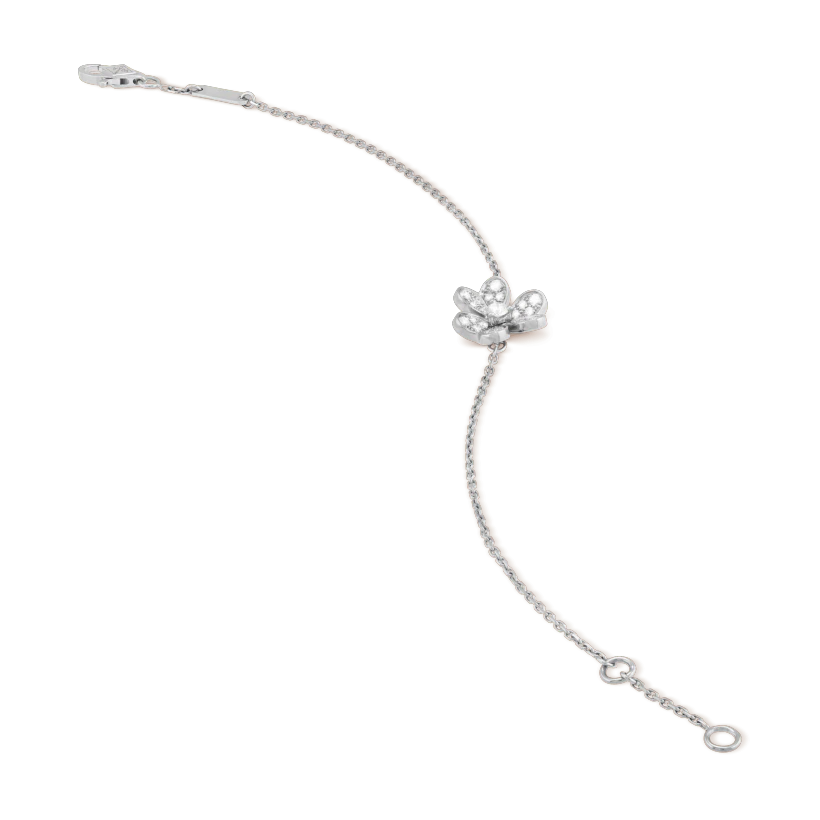 [Moco]FRIVOLE SILBERNES BLUMEN-DIAMANTARMBAND 