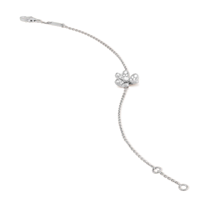 [Moco]FRIVOLE SILBERNES BLUMEN-DIAMANTARMBAND 