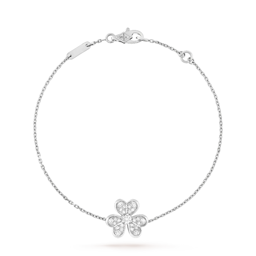 [Moco]FRIVOLE SILBERNES BLUMEN-DIAMANTARMBAND 