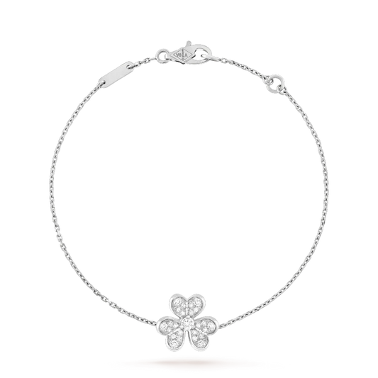 [Moco]FRIVOLE SILBERNES BLUMEN-DIAMANTARMBAND 