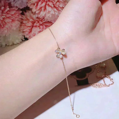 [Moco]FRIVOLE GOLD FLOWER DIAMOND BRACELET