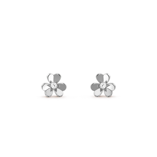 [Moco]FRIVOLE MINI SILBERNE BLUMENOHRRINGE