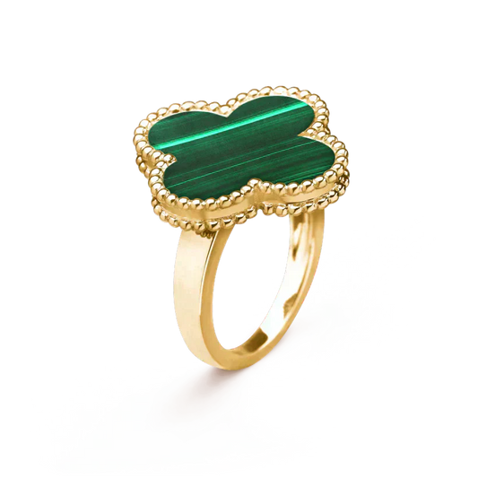 [Moco]CLOVER MALACHITE RING