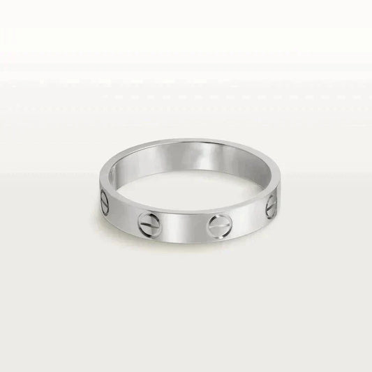 [Moco]Liebesring 4mm 1 Diamant Silber