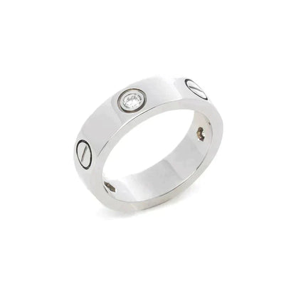 [Moco] LIEBESRING 5,5 MM 3 DIAMANTEN SILBER